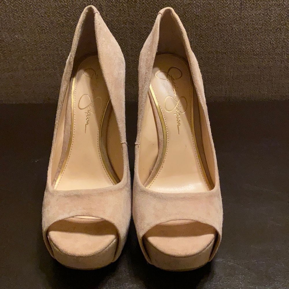 Jessica Simpson cream side wedges